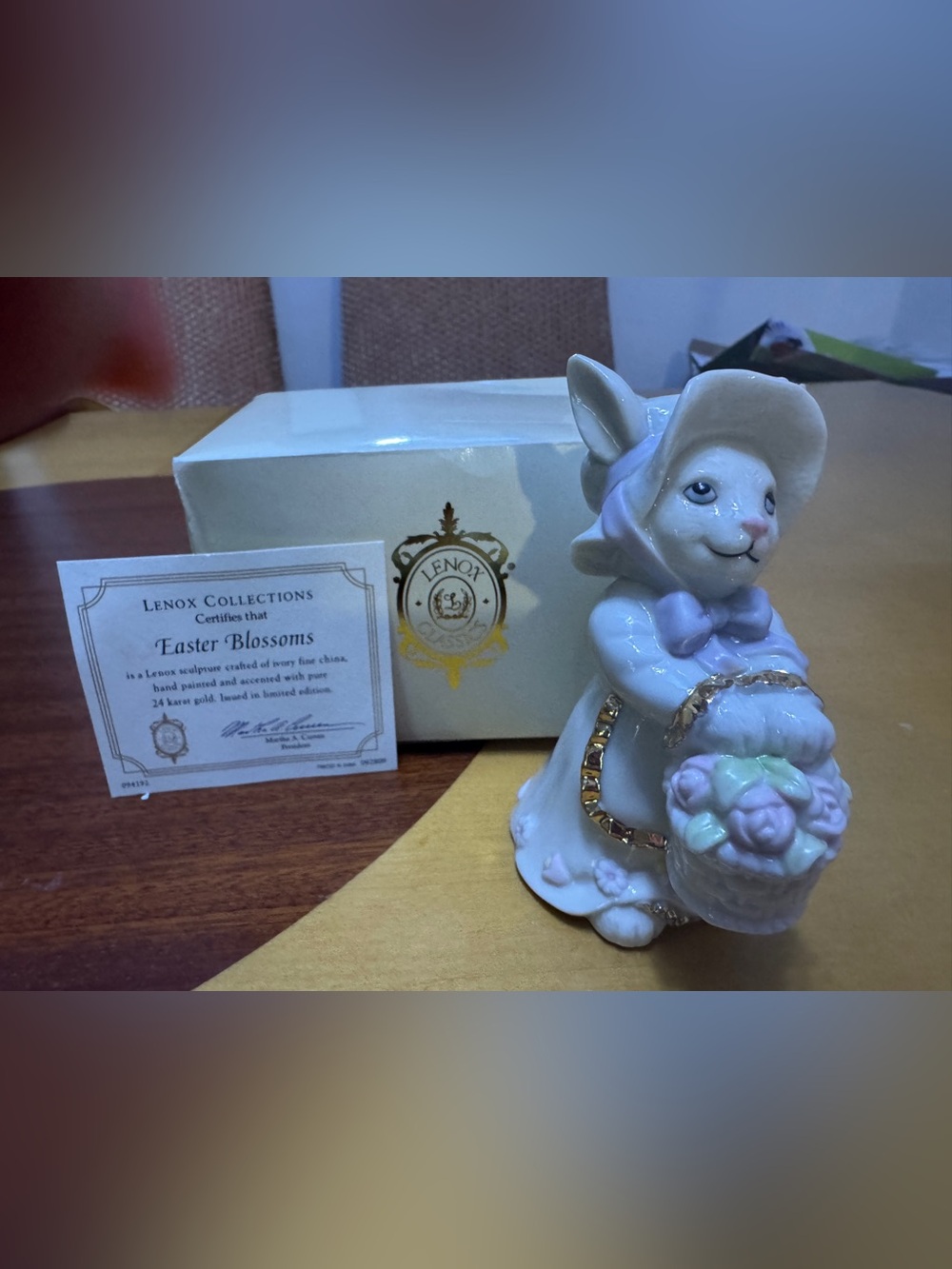 Lenox Easter blossoms fine china figurine